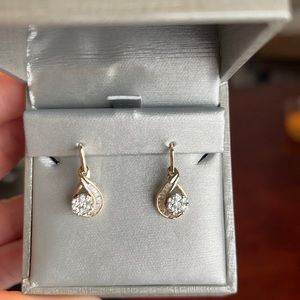 Zales Diamond Gold Earrings